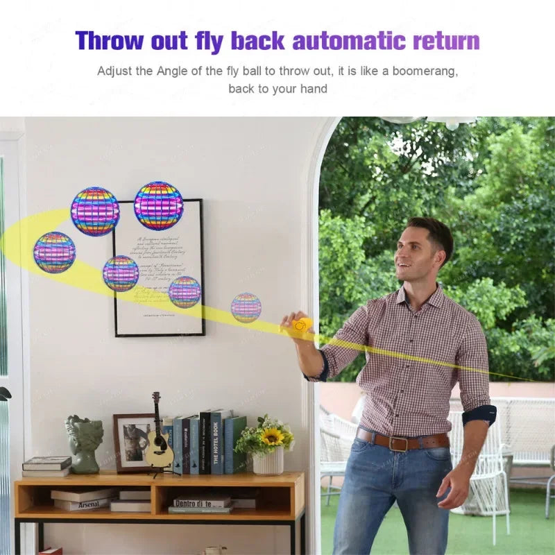 LED Flying Boomerang Ball – Auto Return Toy