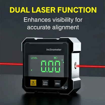Digital Angle Gauge with Laser – Magnetic Inclinometer