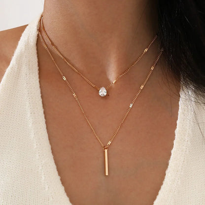 Fashion Zircon Multilayer Necklace for Women
