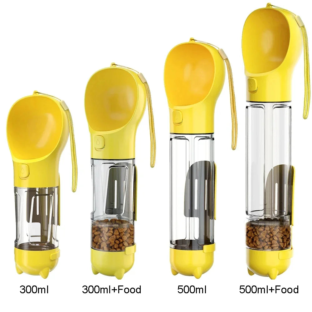 3-in-1 Pet Water Bottle – Leakproof Dog & Cat Travel Feeder