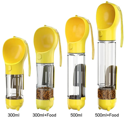 3-in-1 Pet Water Bottle – Leakproof Dog & Cat Travel Feeder