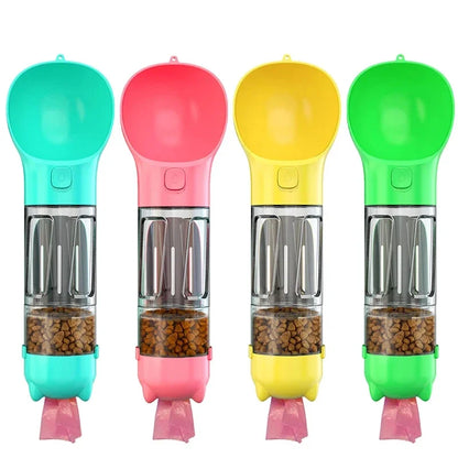 3-in-1 Pet Water Bottle – Leakproof Dog & Cat Travel Feeder