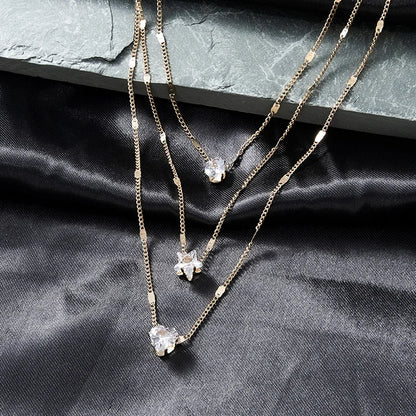 Fashion Zircon Multilayer Necklace for Women