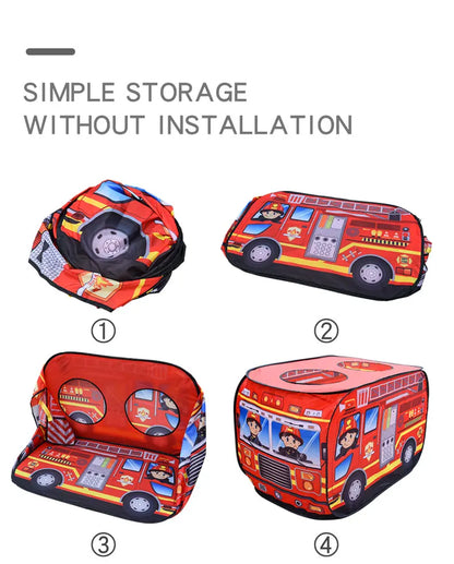 Fire Truck Play Tent for Kids