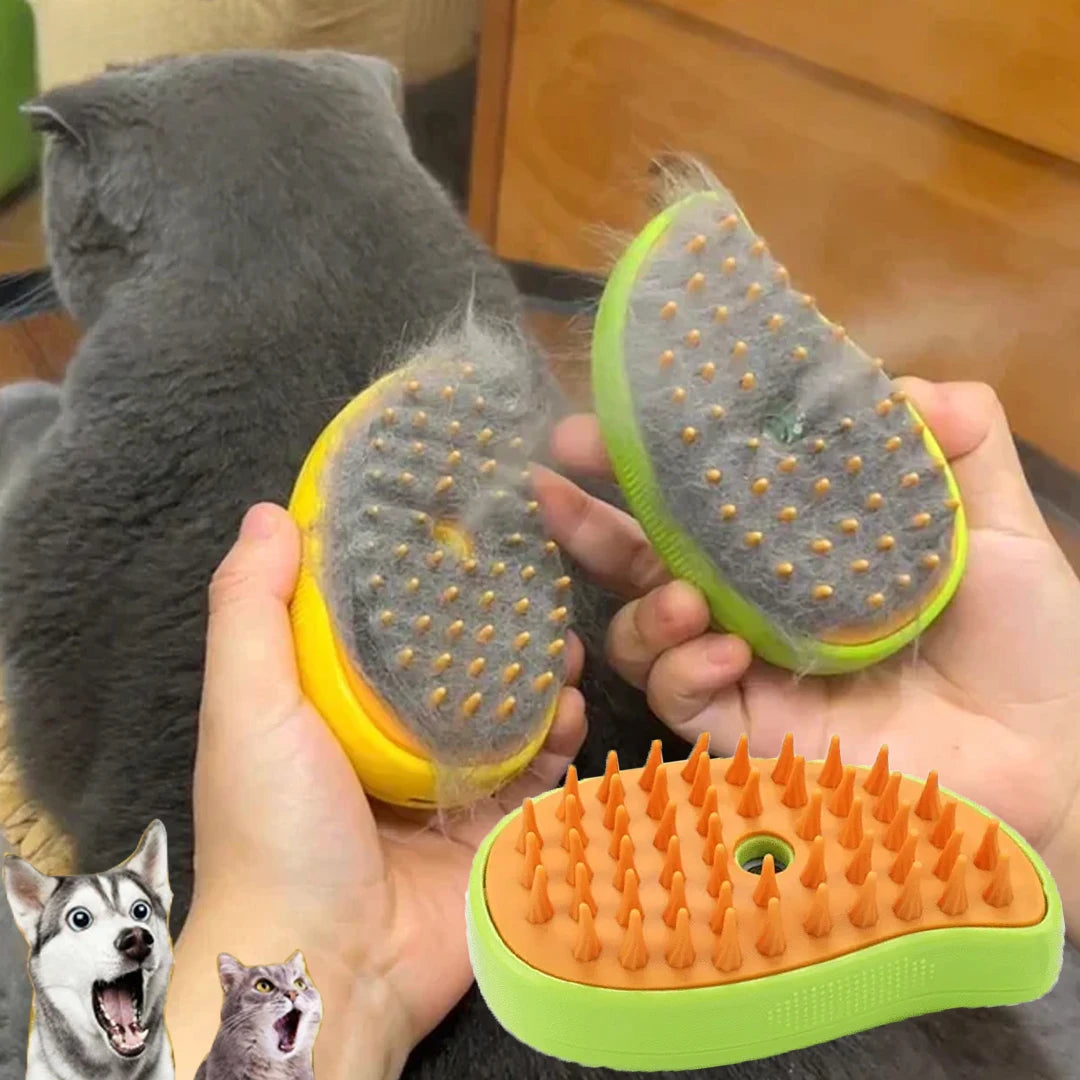 Pet Steam Brush – Electric Grooming & Massage Tool