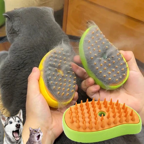 Pet Steam Brush – Electric Grooming & Massage Tool