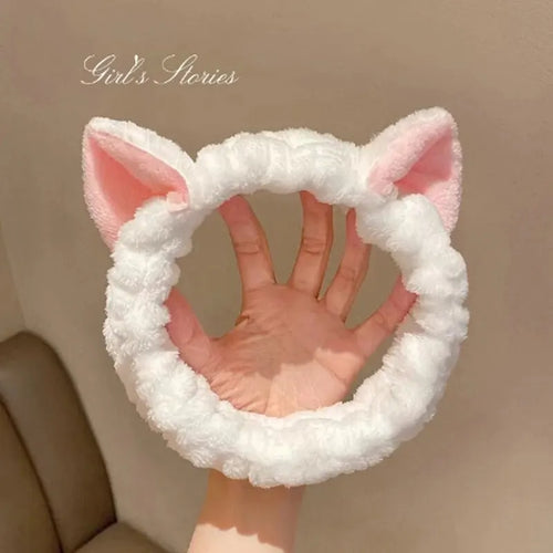 Soft Cat Ear Makeup Headband for Girls
