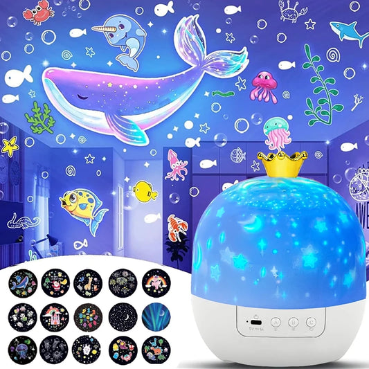 Rotating Star Projector Night Light for Bedroom
