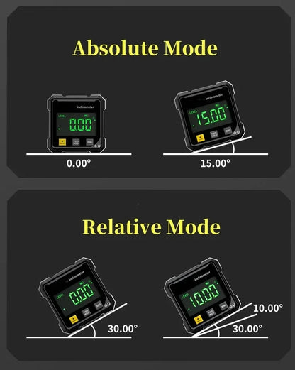 Digital Angle Gauge with Laser – Magnetic Inclinometer