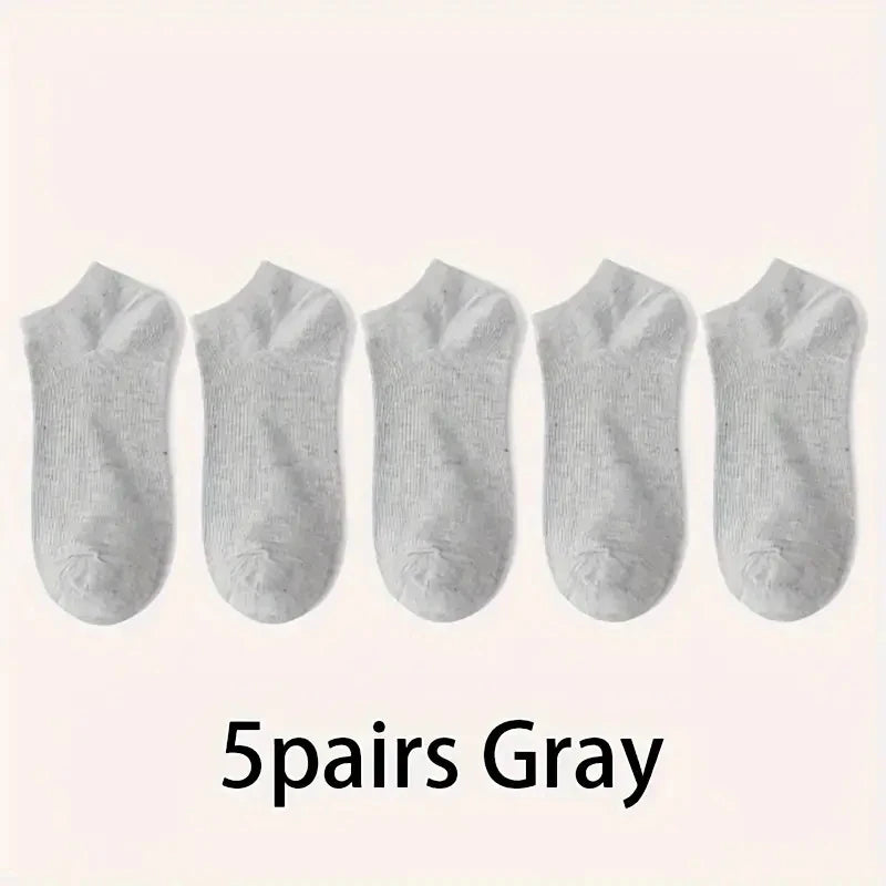 Unisex Ankle Socks (5/10 Pack) – Breathable Lightweight Sports & Daily Wear