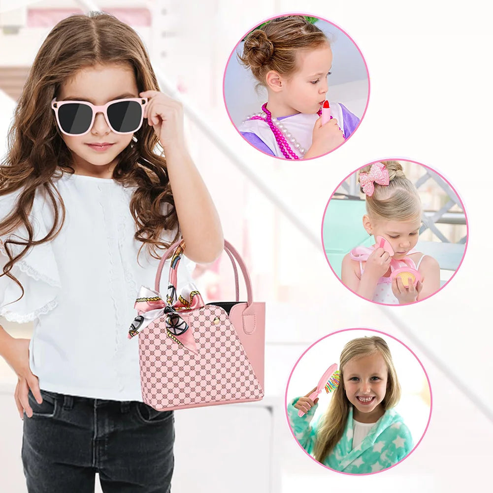 Girls Pretend Play Purse with Makeup & Accessories