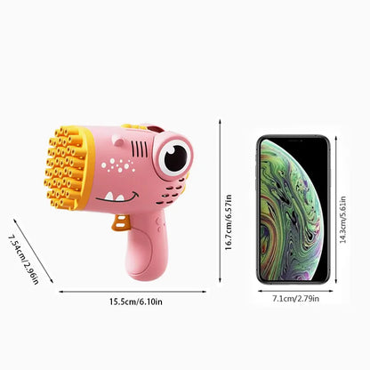 40-Hole Electric Dinosaur Bubble Gun Toy