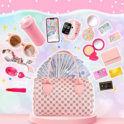 Girls Pretend Play Purse with Makeup & Accessories