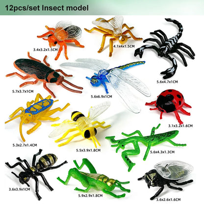 Miniature Insect & Animal Figures Set