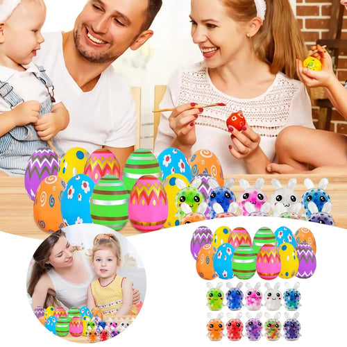 12pcs Prefilled Easter Eggs with Squishy Toy Set