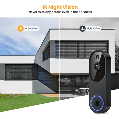 1080P Smart Video Doorbell Camera with 2-Way Audio