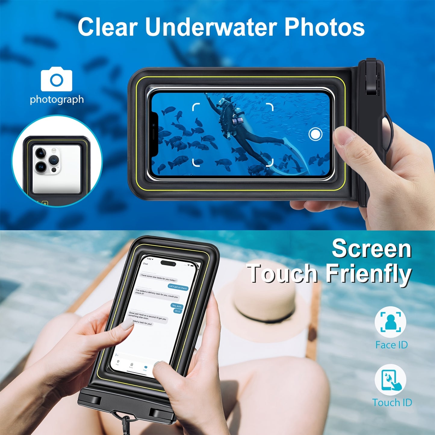Waterproof Floating Phone Case – IPX8 Pouch with Lanyard