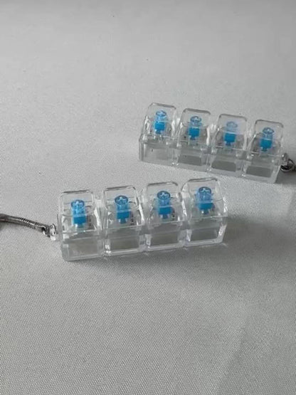 Mini Mechanical Keyboard Fidget Toy – Clicky Keychain