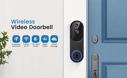 1080P Smart Video Doorbell Camera with 2-Way Audio