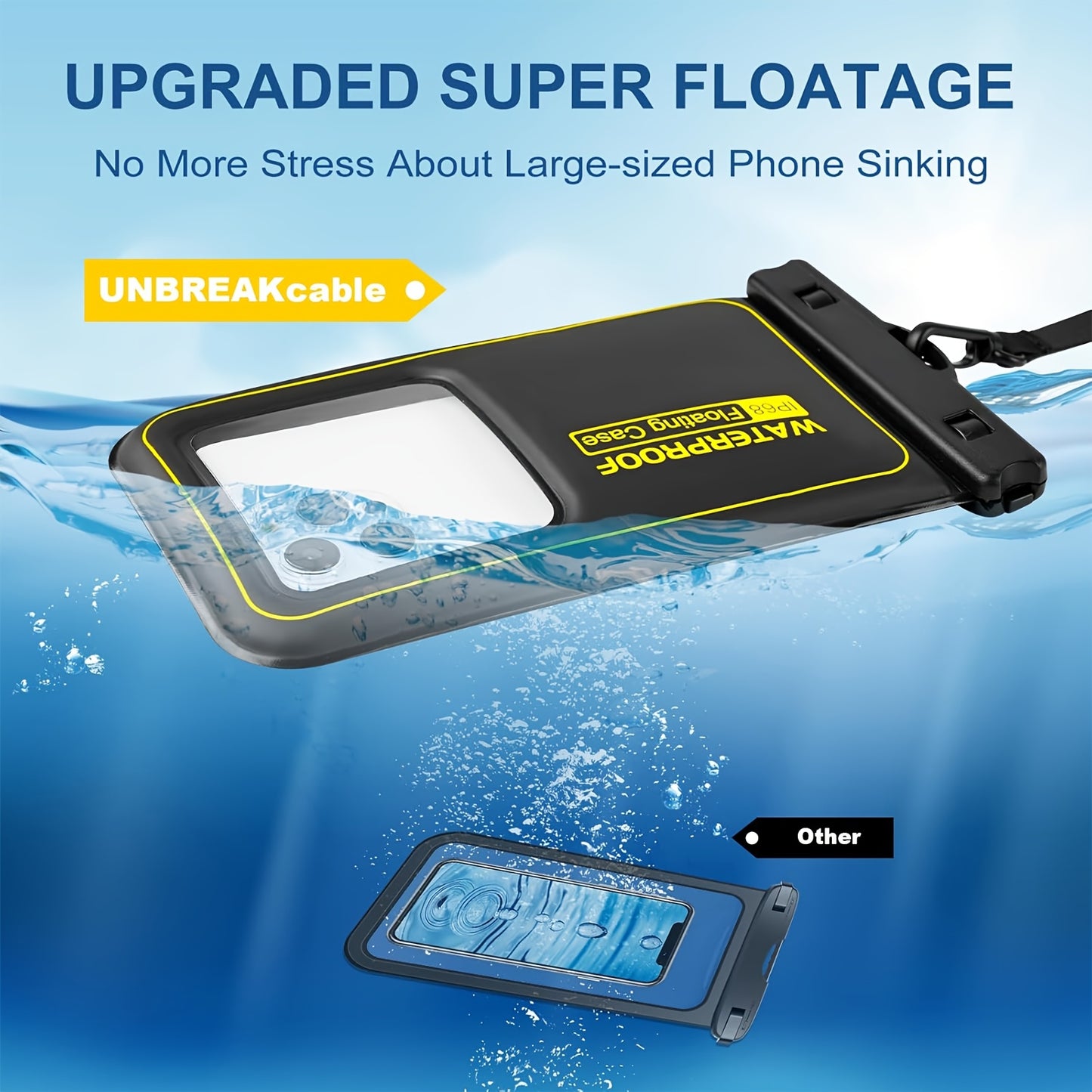 Waterproof Floating Phone Case – IPX8 Pouch with Lanyard