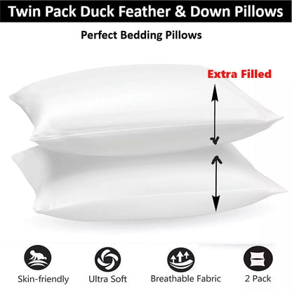 Luxury Duck Feather & Down Pillow – Hotel Quality