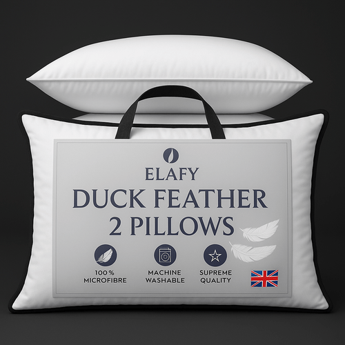 Luxury Duck Feather & Down Pillow – Hotel Quality