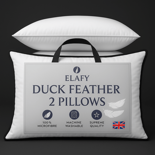 Luxury Duck Feather & Down Pillow – Hotel Quality