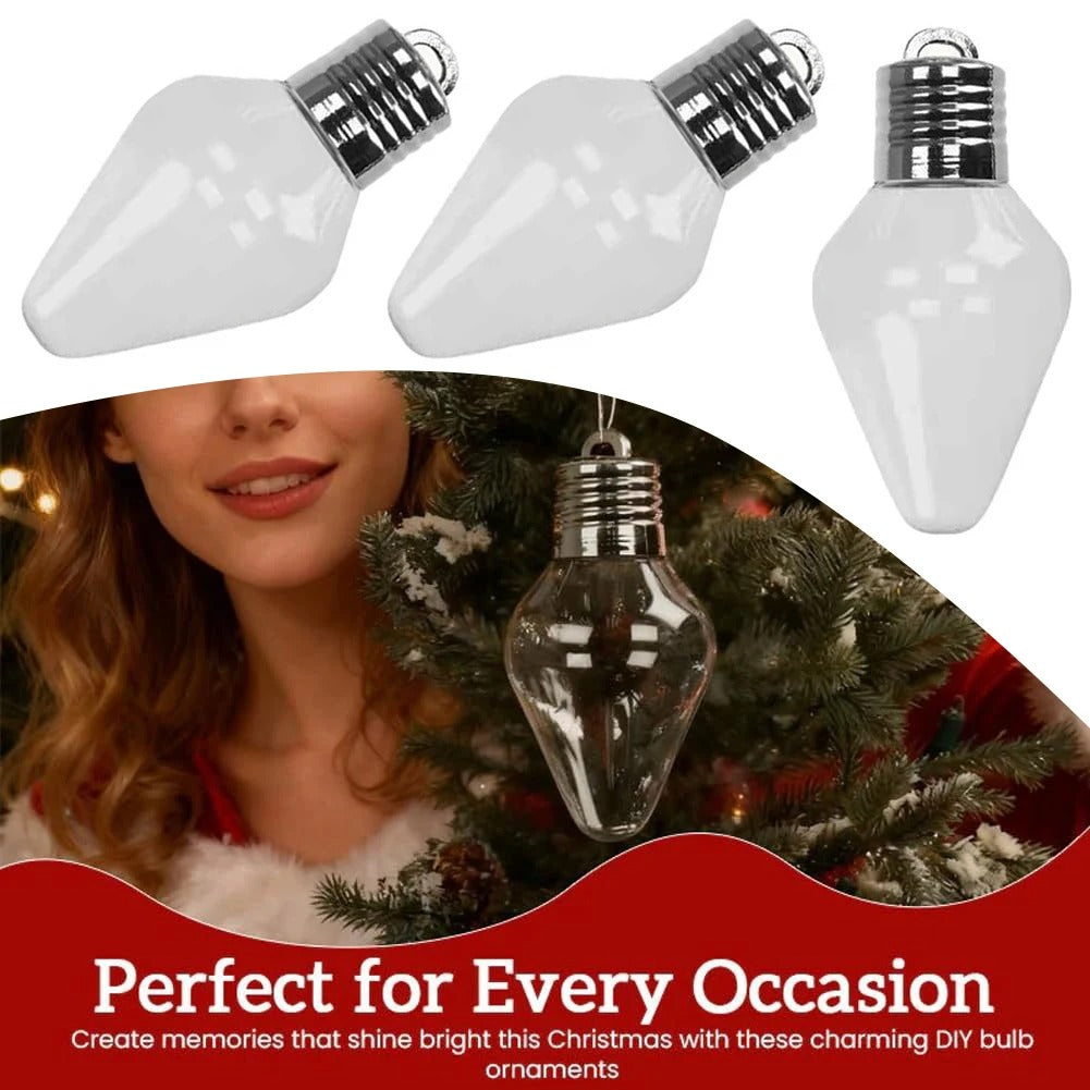 Xmas Bulb Present Jar Fillable Light Bulb Shape