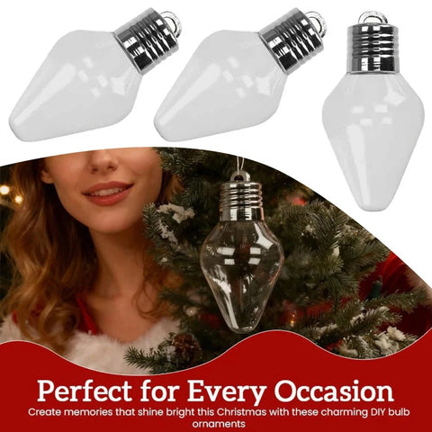 Xmas Bulb Present Jar Fillable Light Bulb Shape
