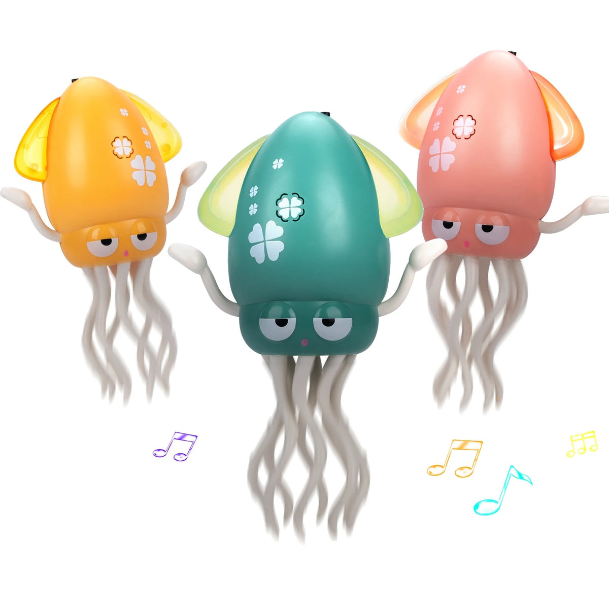 Dancing squid tummy time toy