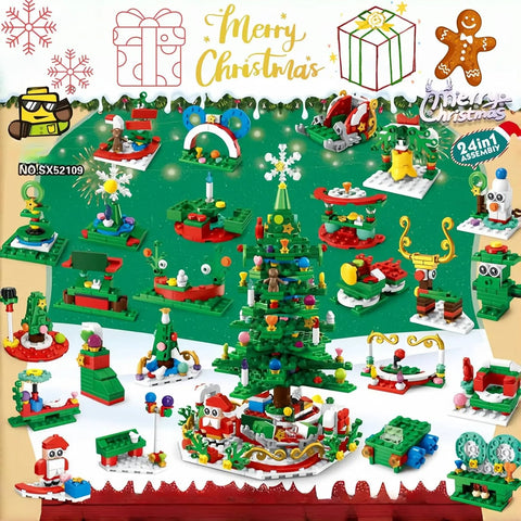 Advent Calendar Kids Christmas Tree Building Blocks
