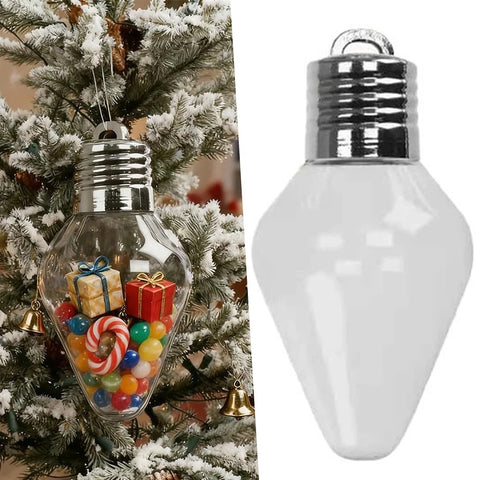 Xmas Bulb Present Jar Fillable Light Bulb Shape