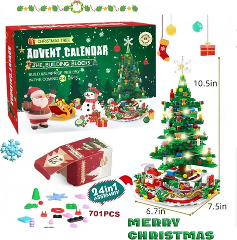 Advent Calendar Kids Christmas Tree Building Blocks