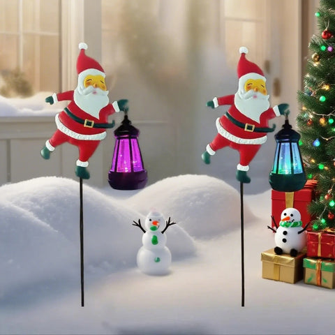 Christmas Solar Kettle Lights Garden Lawn